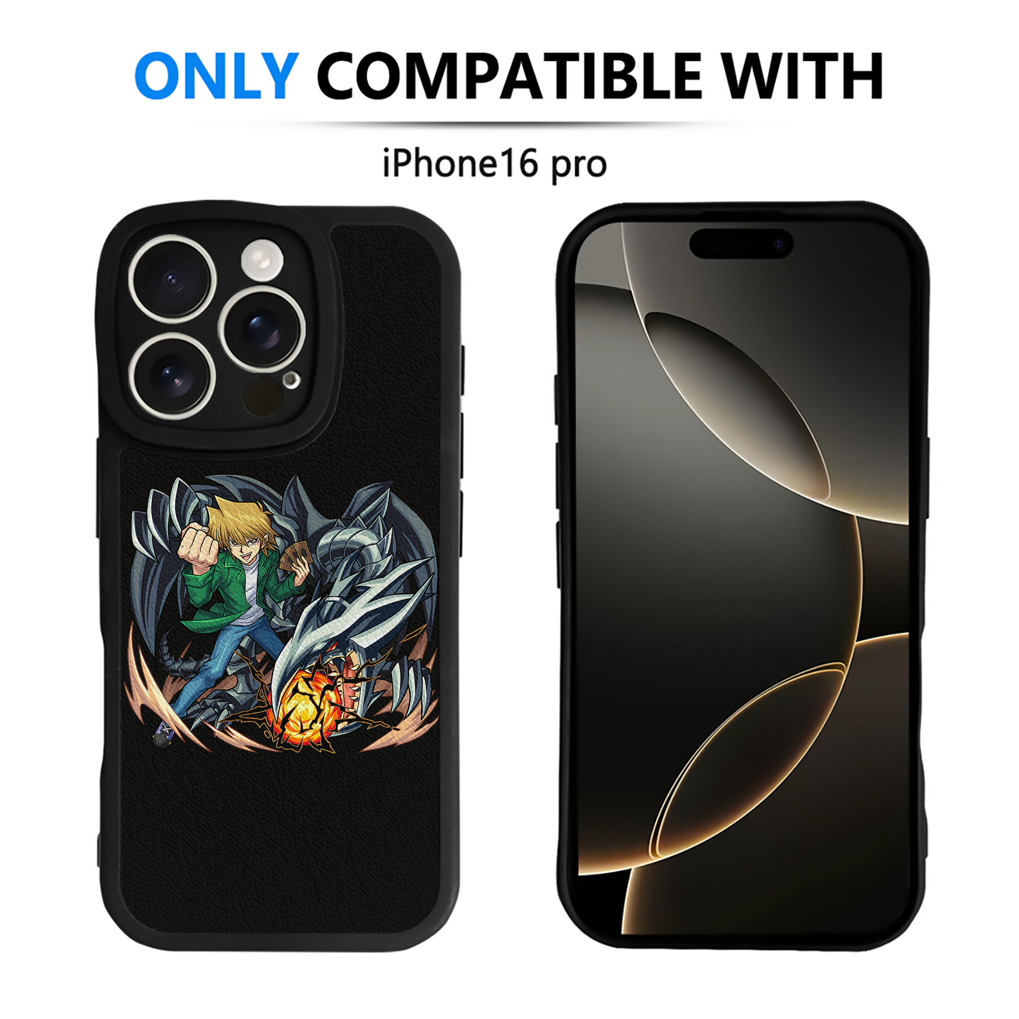 （画像用） 遊☆戯☆王 Yu-Gi-Oh! 【iPhone 16シリーズ対応】シリコンスマホケース（レザー調） 材質：シリコン